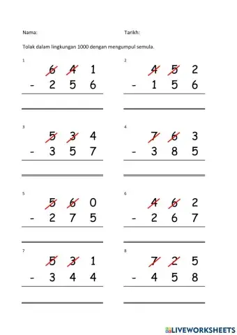 Tolak lingkungan 1000 kumpul semula