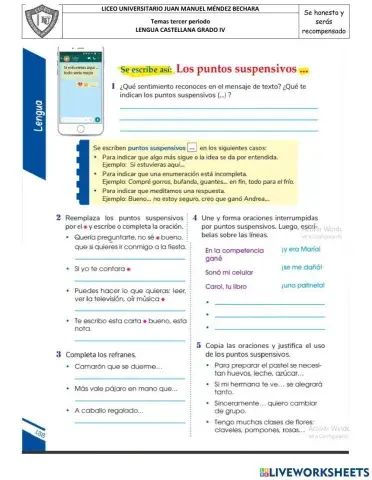 Los puntos suspensivos.