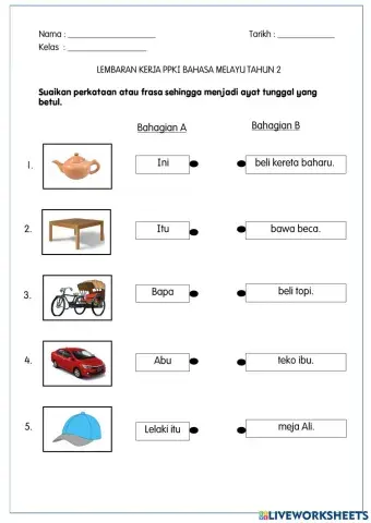 Ayat Tunggal (Suku Kata Terbuka) Bahagian 2