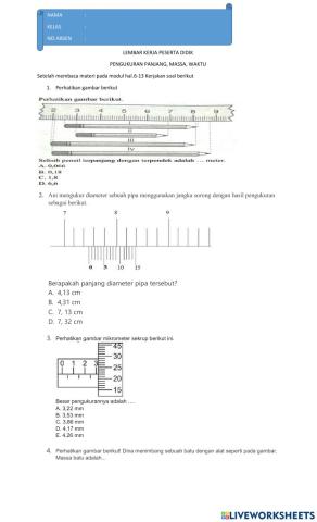 Pengukuran Panjang, massa, waktu