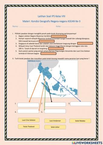 Latihan Kondisi Geografis Negara ASEAN 3