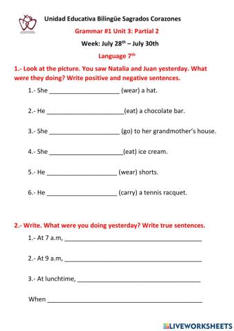 Past Progressive and Simple Past