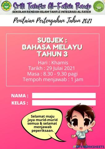 Ujian Penilaian Pertengahan Tahun (BM Tahun 3)