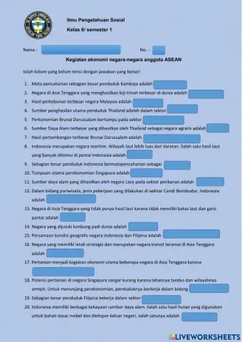 Kegiatan ekonomi negara anggota ASEAN