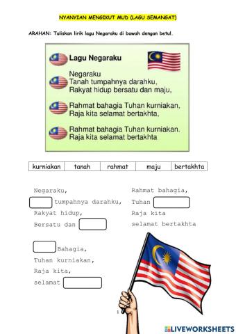 Nyanyian lagu mud bersemangat