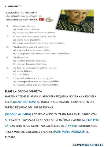 La vida de martina imperfecto