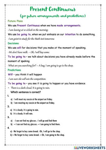 Present Simple for future arrangements