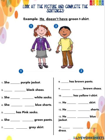 Use has and doesn't have