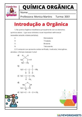 Química Orgânica - Início
