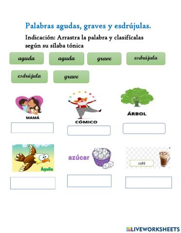 Acentuación de palabras