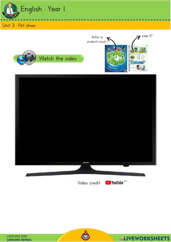 English Y1 - Pet show 6