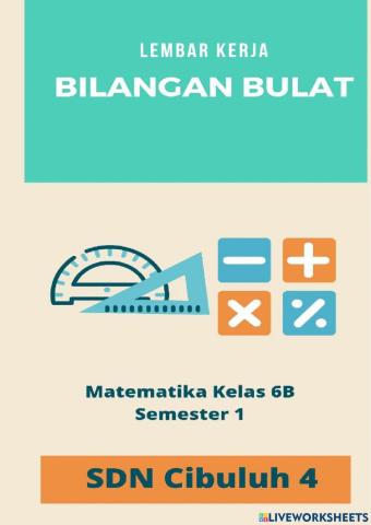 LK Penjumlahan Bilangan Bulat Menggunakan Garis Bilangan