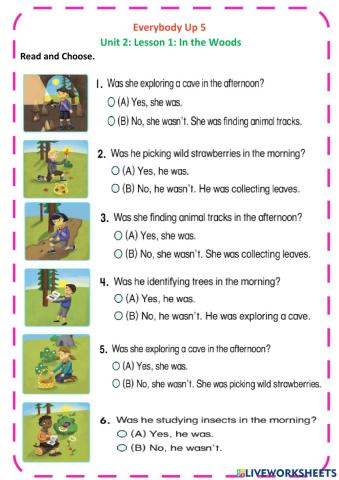 Everybody Up Unit 2: Lesson 1 B