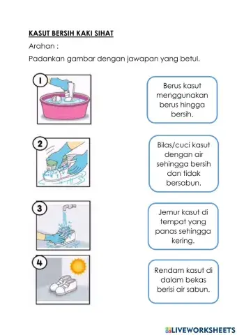 Kasut bersih kaki sihat