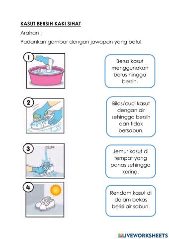 Kasut bersih kaki sihat