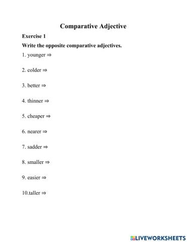 Comparative Adjective