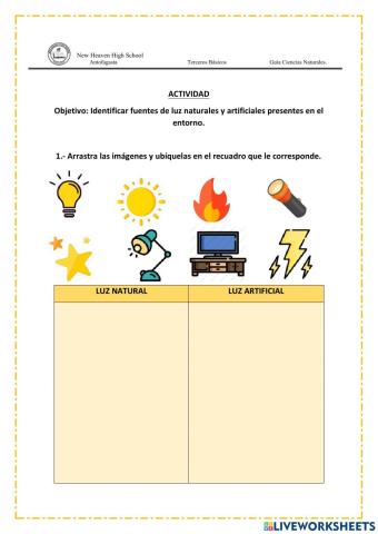 Luz natural y artificial