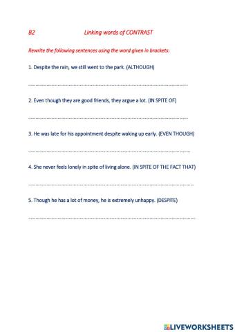 B2 Linkers of contrast