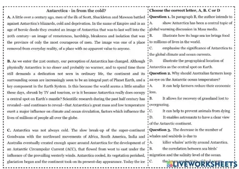 IELTS Reading Multiple Choice Practice 2