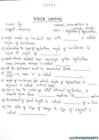 Reflection and Refraction