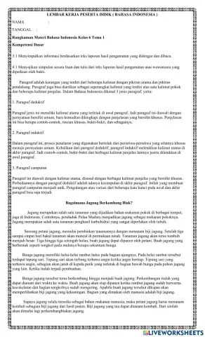 LKPD Bahsa Indonesia tema 1