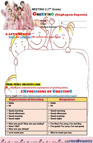 Meeting 2 (greeting) - latihan soal