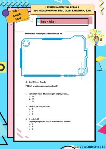Menghitung bilangan 1-10