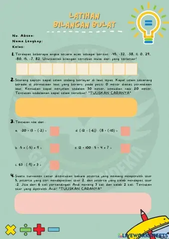 Latihan Bilangan Bulat