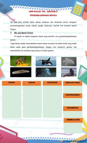 Latihan Online IPA - Subtema 2 Tema 1