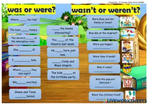 Was or were - wasn't or weren't