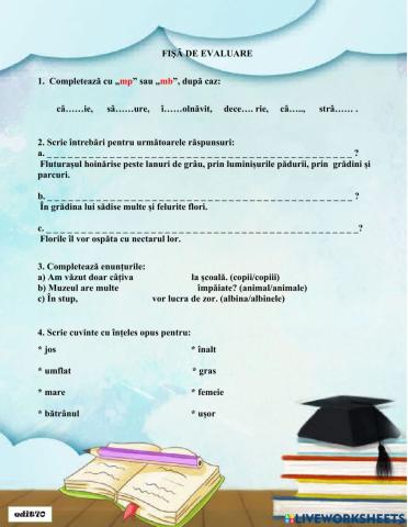 Fișă de evaluare