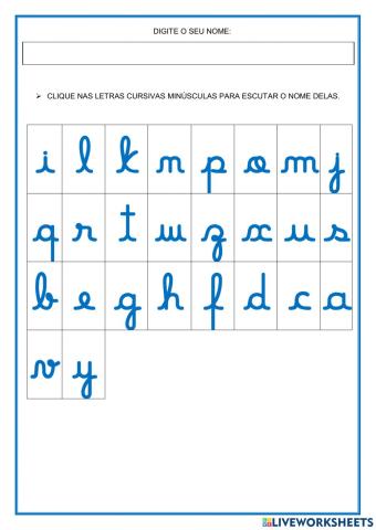 Letras cursivas