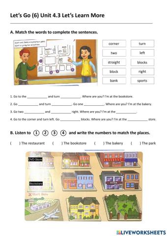 Let's Go 6 - Unit 4.3 Test