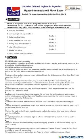 UPPER INTERMEDIATE B - MOCK 