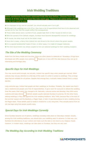 Irish Wedding Traditions