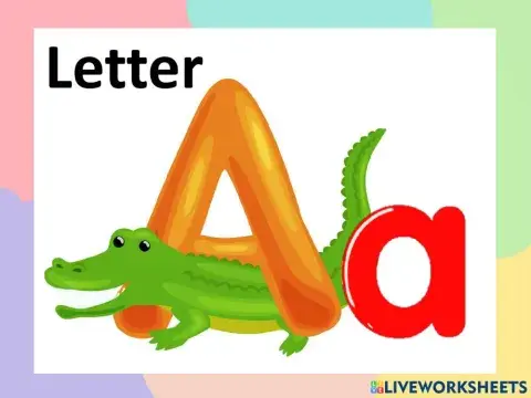 Listen and repeat: letter A-a