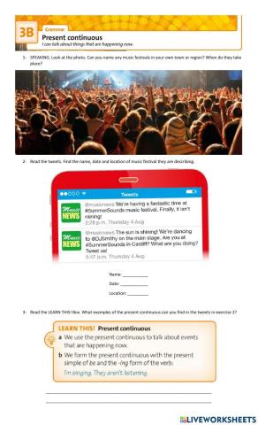 Present countinuous - unit 3