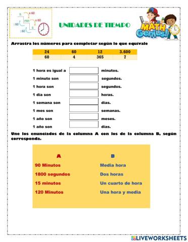 Unidades de Medida: tiempo- longitud