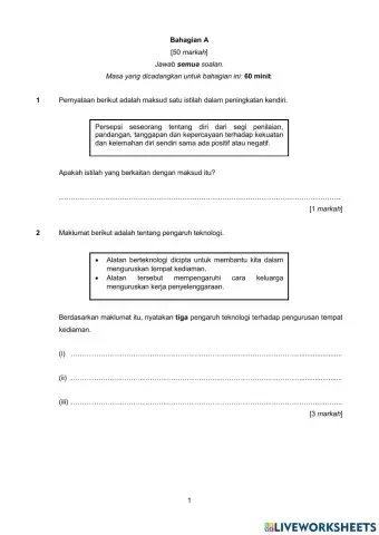 SRT BAHAGIAN A - 1 F5