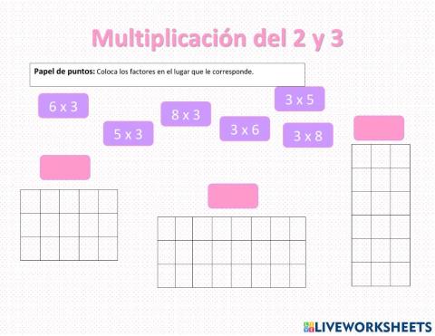 Multiplicacion con papel de puntos