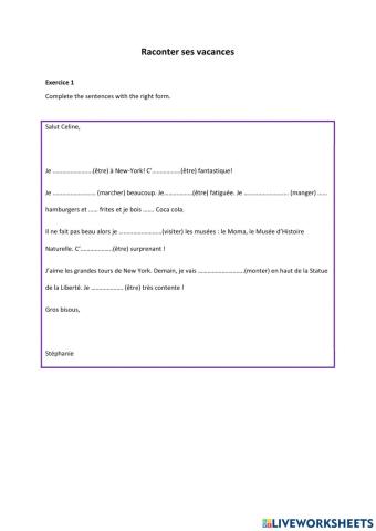 Texte a trous - Carte postale