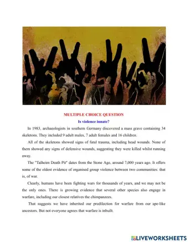 B1 - MPC - Is violence innate?