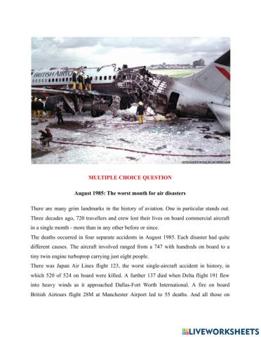 B1 - MPC - August 1985: The worst month for air disasters