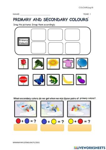 Super Minds Y1 - Primary and Secondary Colours