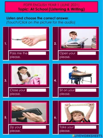 At School (Listening & Writing)