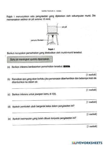 Sains tahun 5 haba