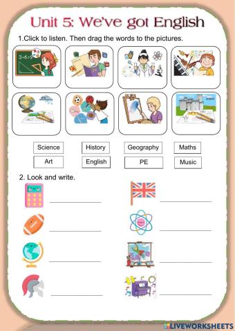 Unit 5: We've got English