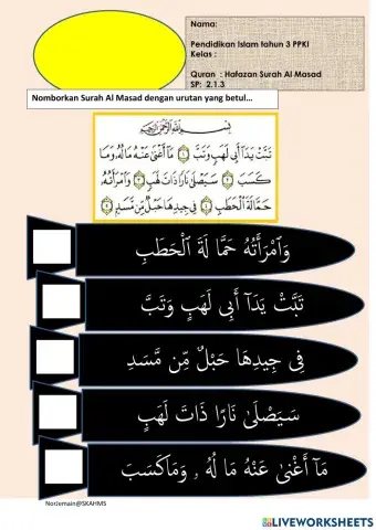 Surah Al Masad 2.1.3 Tahun 3 PPKI sr