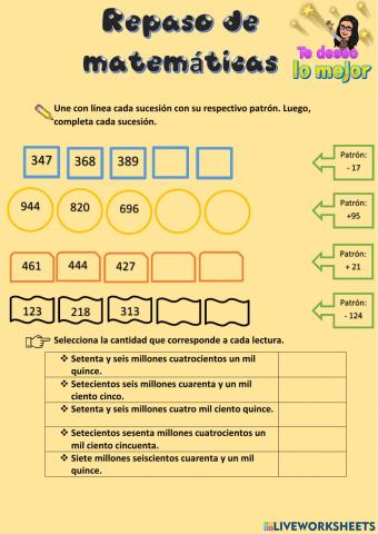 Repaso de matemáticas