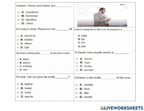 Vocabulary Exercises(6)